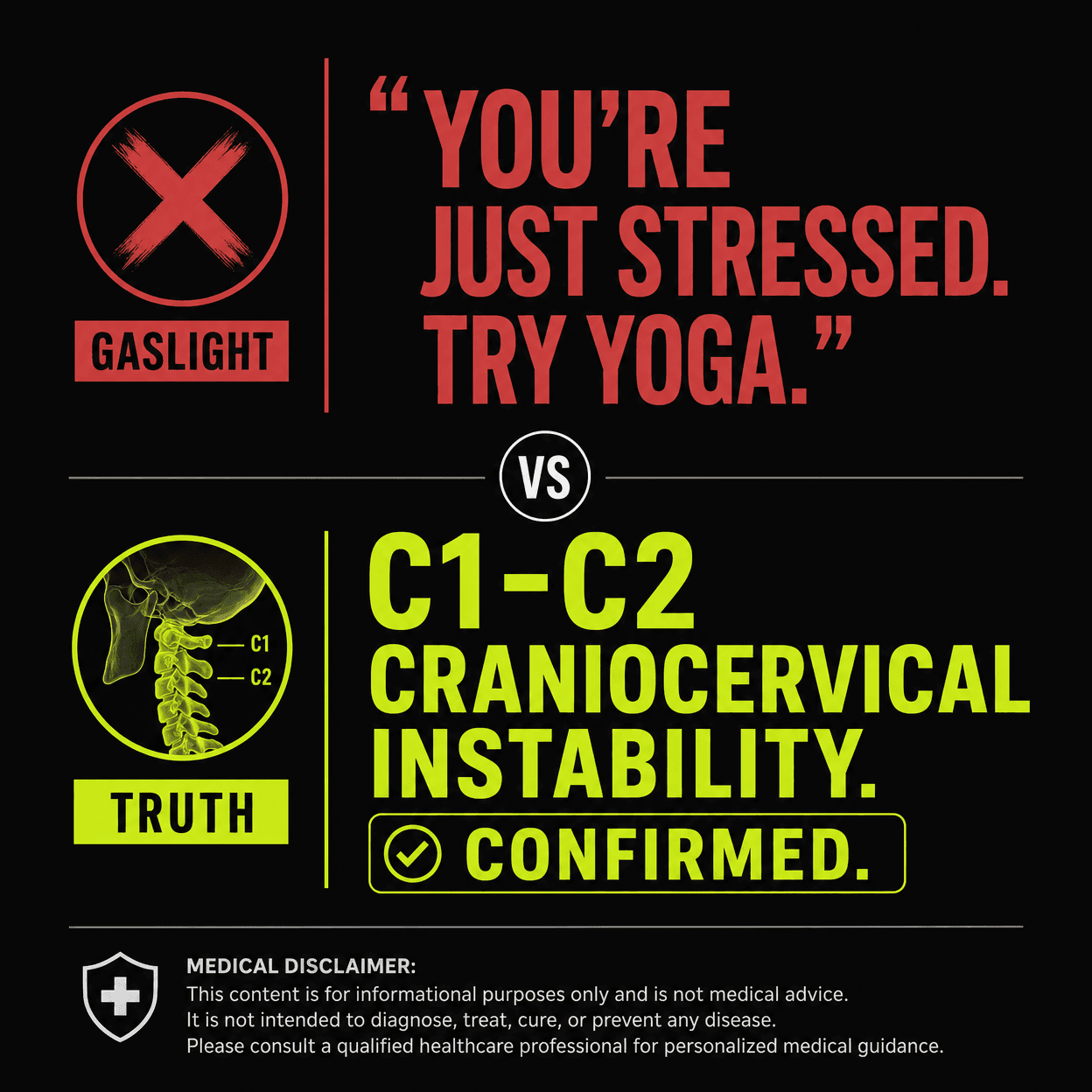 Medical gaslighting proof card